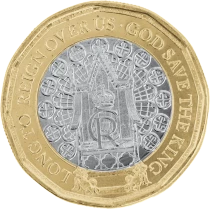 Gibraltar Charles III - Couronnement - Bim&eacute;tallique