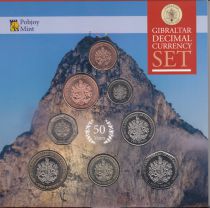 Gibraltar Proof set 8 coins - Referundum 1967-2017