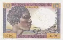 Gibuti 10 Francs - Young man - Specimen 78 - 1946