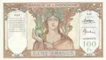 Gibuti 100 Francs - Statue of Angkor - Specimen - 1938 - UNC - P.8s