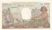Gibuti 1000 Francs Market scene ND (1938) - Specimen