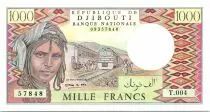 Gibuti 1000 Francs Trains - Camels -  1991