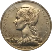 Gibuti 2 Francs - 1977 - Test strike