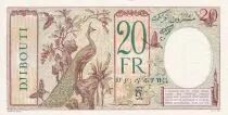 Gibuti 20 Francs Peacock - Specimen - ND (1941)