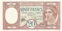 Gibuti 20 Francs Peacock ND (1932) - Specimen - P.7as - UNC