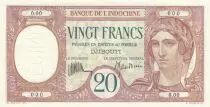 Gibuti 20 Francs Peacock ND (1932) - Specimen - P.7as