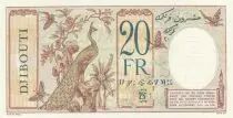 Gibuti 20 Francs Peacock ND (1932) - Specimen - P.7as