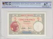 Gibuti 5 Francs - Walhain - ND (1937) - Specimen - PCGS OPQ 67