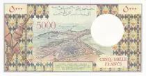 Gibuti 5000 Francs - Man and Forest scene - Harbor - 1979 - Serial C.004 - P.38d