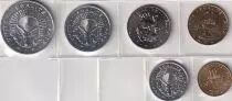 Gibuti Set of 6 Coins - 1991-1999
