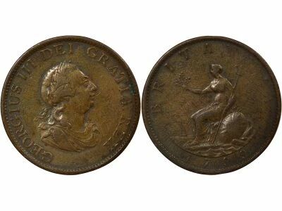 Grande Bretagne George III - 1/2 Penny, 2e Portrait - 1799 Soho