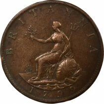 Grande Bretagne George III - 1/2 Penny, 2e Portrait - 1799 Soho