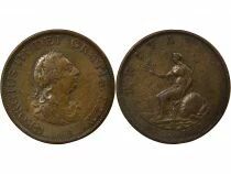 Grande Bretagne George III - 1/2 Penny, 2nd Portrait - 1799 Soho