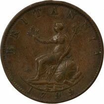 Grande Bretagne George III - 1/2 Penny, 3e Portrait - 1799 Soho
