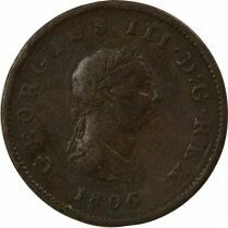 Grande Bretagne George III - 1/2 Penny, 4th Portrait - 1806 Soho