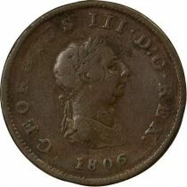 Grande Bretagne George III - 1/2 Penny, 4th Portrait - 1806 Soho