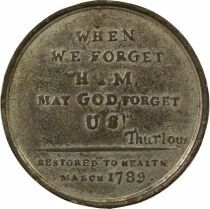 Grande Bretagne George III - Tin Medal, Recovery of the King - 1789