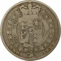 Grande Bretagne George IV - 1/2 Couronne Argent, 2e Type - 1823 Londres