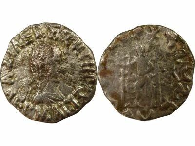 Gr�ce (Bactriane) Hermaeus - Drachme Argent - 90 / 70 Av JC