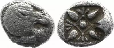 Gr�ce (Ionie) Obole, Ionie - Milet - Lion (c.550-500)