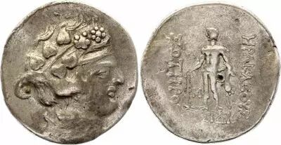 Gr�ce (Thrace) Tetradrachm , Thasos, Dionysos & Herakles (168 - 148 BC)