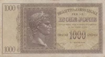 Gr�ce 1000 Drachmes Caesar - Ile Ionnienne - 1941 - TTB - 2nd ex