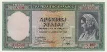 Grèce 1000 Drachms - Femme - Parthénon - 1939 - Série A.102