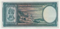 Grèce 1000 Drachms - Femme - Parthénon - 1939 - Série A.102