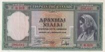 Gr&egrave;ce 1000 Drachms - Femme - Parth&eacute;non - 1939 - S&eacute;rie B.019
