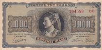 Grèce 1000 Drachms - Jeune femme - Lion - 1942 - P.118