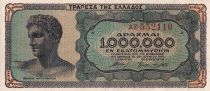 Grèce 1000000 Drachmes - Dieu - Parthénon - 1944- Série AZ - SUP+ - P.127a