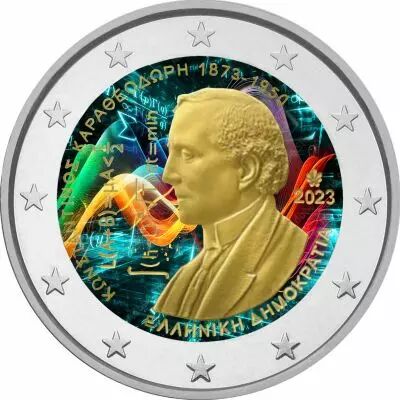 Gr�ce 150 ans de Constantin Carath�odory - 2 Euros Comm�mo. Couleur 2023
