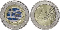 Grèce 2 Euros - 10 ans UEM - Colorisée - 2009 - Bimétallique