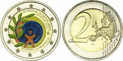 Gr�ce 2 Euros - JO Jeux sp�ciaux d\'Ath�nes - Coloris�e - 2011