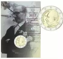 Gr&egrave;ce 2 Euros Comm&eacute;mo. BU COINCARD GRECE 2017 - Nikos Kazantzakis