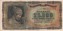 Grèce 25000 Drachms - Femme - Monument - 1943 - Série B - TTB+ - P.123