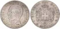 Grèce 5 Drachms George I - 1875 A - Argent - KM.46