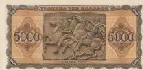 Gr&egrave;ce 5000 Drachms - Dieu - Cheveaux - 1943 - SUP+ - P.122