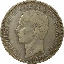 Gr&egrave;ce George I - 5 Drachmes Argent - 1876 A Paris