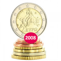 Grèce Série Euros 2008 - 8 monnaies