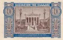 Grecia 10 Drachmes - Portrait - Pantheon - 1940 - Serial A.07 - XF - P.314