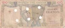 Grecia 100 Drachms - Annuled - 1935 - Serial A - VG - P.105