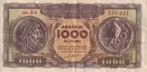 Grecia 1000 Drachms - Coins - Lion - 1950 - P.326a