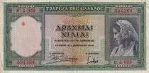 Grecia 1000 Drachms - Woman - Parthenon - 1939 - Serial A.049 - P.110a