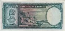 Grecia 1000 Drachms - Woman - Parthenon - 1939 - Serial E.049 - P.110a
