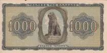 Grecia 1000 Drachms - Young lady - Lion - 1942 - P.118