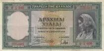 Grecia 1000 Drachms Woman - Ahtena and Parthenon - 1939 - VF