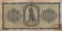 Grecia 1000 Drachms Young girl - Lion  1942 - aF