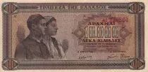 Grecia 10000 Drachms - Man - Woman - Temple - 1942 - Serial AZ - XF - P.120