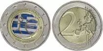 Grecia 2 Euros - 10 years EMU - Colorised - 2009 - Bimetallic